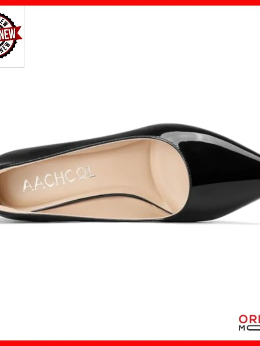 Chunky Block Heel Pumps Pointed Toe Slip-On Patent Leather Office Shoes